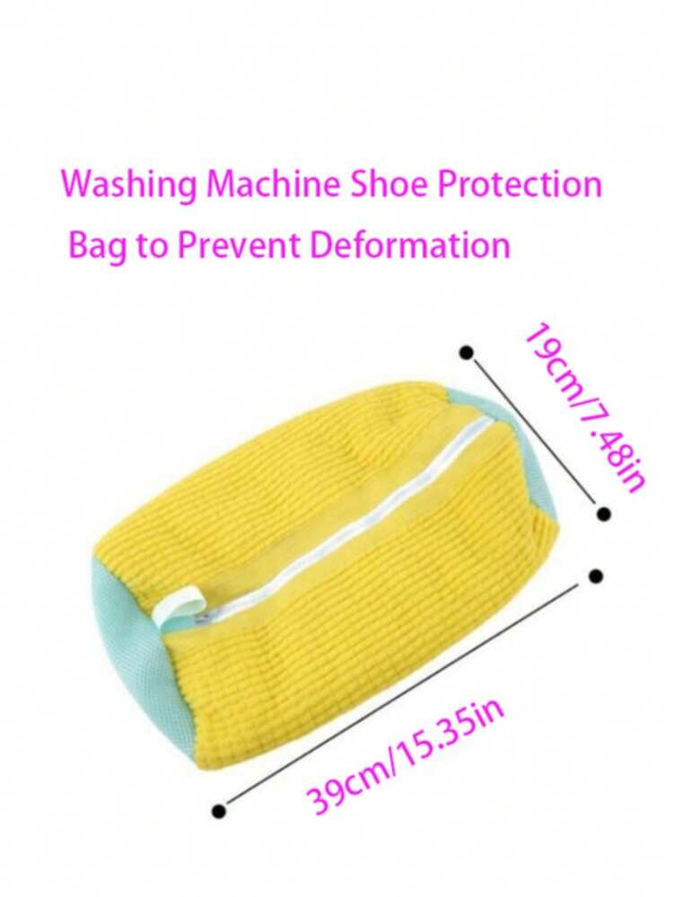 1pc Premium Shoe Laundry Bag For Delicate Washing, Machine-Washable Protective Mesh Bag Designed To Prevent Deformation And Maintain Shoe Shape, Soft Breathable Pouch For Sneakers, Casual Shoes, And Heels, High-Durability Zipper Closure, Gentle-Cycle Compatible, Keeps Laces, Uppers, And Soles, Ideal Home Laundry Accessory To Extend Footwear Lifespan And Preserve Fit - Multicolor - View 6