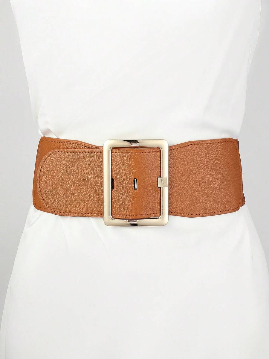 1 件装饰性弹性腰带 - 駝色 - 查看 1