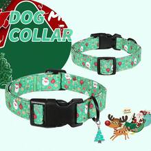 Verstellbares Weihnachtshalsband für Hunde mit Schneemann, Weihnachtsmann, Weihnachtslutscher, festliches Partykleid für kleine, mittlere und große Hunde
