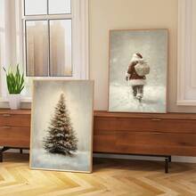 2 pezzi Stampe su tela di arte murale natalizia vintage, stampe neutre, dipinti di Babbo Natale e albero di Natale, poster per decorazioni invernali e natalizie per soggiorno, camera da letto, stile fattoria, regalo per lei, senza cornice, decorazioni natalizie, decorazioni albero di Natale, decorazioni regalo di Natale, decorazioni Ringraziamento, matrimonio, decorazioni per la casa, decorazioni autunnali, decorazioni per compleanni, forniture per feste, decorazioni per vacanze e festival interni, decorazioni Ognissanti, decorazioni murali, ornamenti Ognissanti - Multicolore - Visualizzare 3