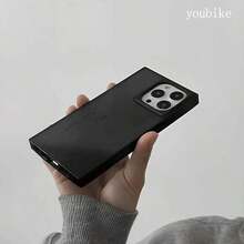 Teléfono con un patrón de bloques negros, compatible con los modelos 16 Pro, 16, 15 Pro, 14, 14 Plus, 13, 13 Pro, 12 Pro y 12 Pro, ofrece una cobertura completa a prueba de golpes, un corte grande, un marco elegante y brillante y excelente - Negro - Ver 5