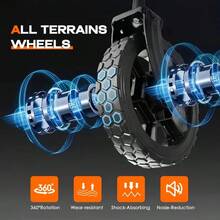 Heavy-Duty High-Carbon Steel Frame Multi-Purpose Cart With All-Terrain Foldable Wheels - 220 Lb Load Capacity, Lightweight And Durable For Camping, Beach, Garden, Shopping And Outdoor Use - Black, Perfect Christmas/Halloween Gift, Gardening Cart Utility Cart, Multi-Purpose Rolling Storage Cart, Sturdy Wheel Construction - Black Mini - 查看 6