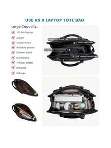 新款时尚大容量手提包，经典多色保温包，适用于笔记本电脑包、妈妈包、通勤包、日常健身午餐包、野餐包、防水保温单肩包、女士午餐包、上学、旅行、便携式保温午餐包