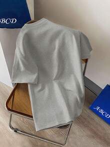 Cartoon Skateboard & Letter Print Round Neck T-Shirt For Young Boys