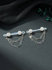 CIZME 1pair Cute Rhinestone Fake Nipple Rings For Women For Daily Decoration, Pink Nipple Cuff Non Piercing Nipple Rings Dangle Heart Chain Fake Nipple Studs Fake Nipple Piercing Jewelry