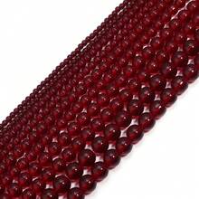 1 hạt thủy tinh màu đỏ tía nhiều kích cỡ 4/6/8/10/12mm, hạt rời thủ công dễ thương, thời trang, đa năng, thích hợp làm vòng tay, vòng cổ, trang sức, trang trí điện thoại/móc chìa khóa - màu đỏ đậm - Xem 5