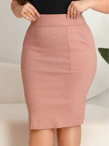 Women Skirts - 乾枯玫瑰色 - 查看 1