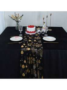 1 pieza 28.35x120/196.8 pulgadas Tapete de mesa con estampado de globos y fuegos artificiales para cumpleaños, Tapete de mesa de cumpleaños para celebración de fiesta de cumpleaños, decoración de mesa de cocina y comedor para fiestas en interiores y exteriores, adecuado para fiestas en el hogar y días festivos