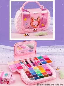 女童化妆套装公主化妆包礼盒儿童演出彩妆套装仿真梳妆台口红眼影腮红儿童过家家化妆化妆品非真妆 - M-635 彩妝包 - 查看 16