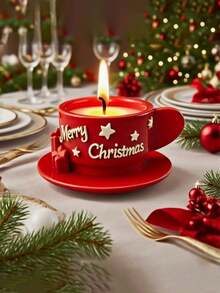 1 件圣诞蜡烛模具 - 3D 杯形节日蜡烛硅胶模具，DIY 香薰蜡石膏树脂装饰工艺套件，适用于节日家居装饰 | 可爱的乔迁礼物 - 白色 - 查看 5