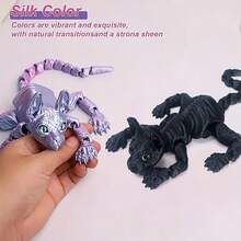 1pc 3D Printed Hairless Siamese Cat Figurine Toy, Animal Model Craft, Gift For Birthday, Holiday, Halloween, Christmas,