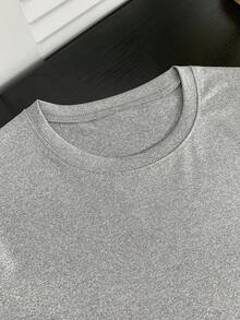 Cartoon Skateboard & Letter Print Round Neck T-Shirt For Young Boys