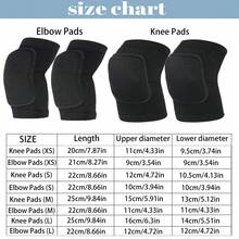 4 Pcs Knee Pads And Arm Pads With Protection Pad, Breathable Compression Elbow Pads Set, Volleyball Knee Sleeves For Basketball, Yoga, Running, Cycling Exercises, And Suitable For Both Men, Women, And Children, 1 Pair Knee Pad+1 Pair Arm Pads, Black - 黑色 - 查看 2