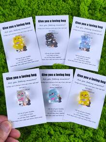 5 Pcs Beautiful Glow-In-The-Dark Resin Party Cards Will Inspire You To Face Life's Challenges With A Positive Attitude. These Animal Greeting Cards Are Perfect For Family, Friends, Beloved Mothers, And Women.