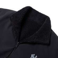 MLB Unisex Basic Varsity Reversible Fleece Reißverschluss Jacke, Lässig, Reisen, Warm, Schwarz