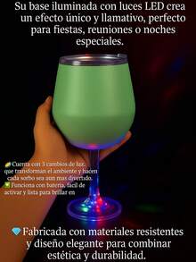 Copa para vino/coctel/jugo/Champán de acero inoxidable armable, FAB*18, Copa, Copa con tapa y popote, vaso de acero inoxidable portátil, Copa para café, Bebidas, Champán, Cócteles, Vaso/taza/Copa aislante de colores variados, capacidad 14 Oz/420 ml. - Verde Oliva - Ver 7
