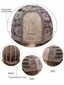 alicegarden 前额蕾丝卷发假发，中长款，棕色长卷假发，30 英尺长，自然逼真的假发，适合日常使用