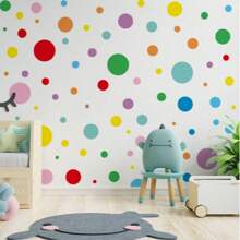 Polka Punkte Wandaufkleber Kreis Wandtattoo für Kinderzimmer, Wohnzimmer, Klassenzimmer, Spielzimmer Dekor, abnehmbare Vinyl Wandaufkleber Punkte Wandtattoos