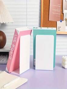 2/1 pieza Soporte de libros de escritorio, Soporte de libros multifuncional, Estantería de libros a prueba de terremotos, Estantería de libros portátil, Acrílico, Organizador de libros, Compartimento independiente, Apertura grande, Adecuado para dormitorio, sala de estar, escuela, dormitorio, escritorio de oficina, papelería, documentos, cocina, baño, regalo de cumpleaños, regalo de Navidad, regalo de Halloween, regalo para compañeros de clase