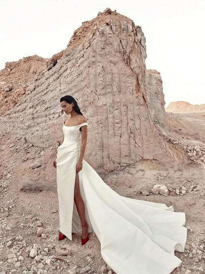 Basrey New Elegant White Spaghetti Strap Bodycon Maxi Dress, Floor Length Gown, Bridesmaid Dress, Suitable For Weddings And Bridesmaid Spring