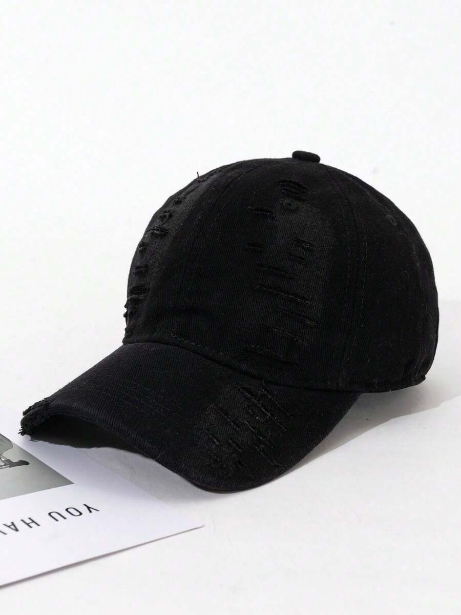 1 pieza Gorra de béisbol casual con ala vintage desgastada, adecuada para uso diario