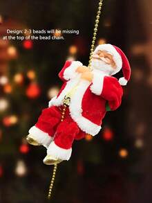 1件圣诞攀爬绳圣诞老人圣诞树装饰吊坠，趣味圣诞礼物，圣诞电动攀爬圣诞老人 - 彩色 - 查看 4