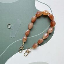 时尚不对称仿玉亚克力手工串珠手机吊饰 - 彩色 - 查看 12