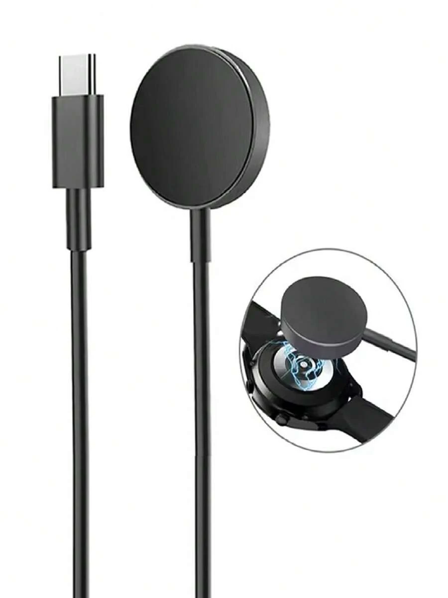 Watch 5 无线磁力充电器，适用于 Galaxy Watch 6/5/5 Pro/4/3/Active 1/2，便携式 USB C 型线缆基座