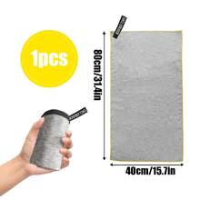 1pc Ultra-Fine Fiber Quick-Dry Towel, Silver Ion Golf Towel, Fitness Towel, Super Absorbent, Fast Drying Unisex Sports Towel, Suitable For Body Sweat, Beach, Camping, Gym, Golf