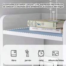 **Estantes estrechos de MDF color blanco cálido 30*20*180.5cm | 6 niveles + cajón | Estantería para huecos pequeños** - Blanco - Ver 5