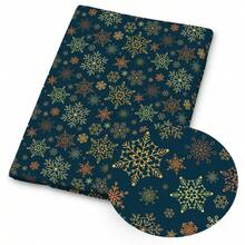 1pc Christmas Series Printed Quilted Fabric, 57x19.68 Inches (145x50 Cm) Polyester Pre-Cut For DIY Handcraft, Christmas Letter, Vintage Snowflake, Green Christmas Tree And Christmas Ornament Printed Design, Suitable For Sewing, Patchwork, Scrapbooking, Tablecloth And Crafts