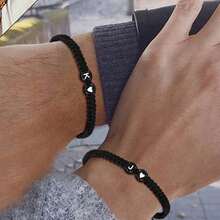 Minimalist Style Steel Ball Round 26 Letter Double Rope Women's Bracelet With Foldable Jewelry - QT-b23121301 - View 5