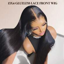 Straight Lace Front Wigs Human Hair 200% Density 13x4 Full Frontal Transparent HD Lace Wig Glueless Wigs 28 Inch Long Black Straight Human Lace Wig For Women Pre Plucked Hairline With Baby Hair Elastic Band Can Be Middle Part  Left/ Right Side Part And Free Part Available Natural Color 8-34 Inch  5x5 Pre Cut Lace Wear And Go Glueless Wig  Throw On & Go 20-34 Inches - Natural Black - 查看 3