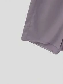 INCERUN Fashion Mens V-Neck Cloak Sleeve Solid Blouse Casual Party Long Shirt Tops - Màu tím - Xem 10