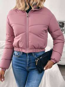 chaqueta abrigo chamarra para mujer - Morado - Ver 3