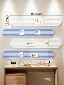 Conjunto de 4 ou 1 placa decorativa de feltro de 20 x 80 cm (7,87 x 31,5 polegadas), em diversas cores, ideal para decoração de escritório e casa. Adesivo de parede, fácil instalação sem furos. Perfeito para exibir fotos, criar um mural de recados, organizar ideias e planejar sua volta às aulas, além de ser uma ótima opção para o Halloween e o Natal. Também pode ser usada como quadro de cortiça, quadro de avisos ou quadro de inspiração. - Multicolorido - Ver 15