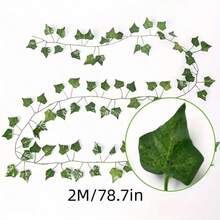人造悬挂藤叶，人造常春藤悬挂叶绿色装饰，派对家居花园婚礼墙面装饰，家居装饰