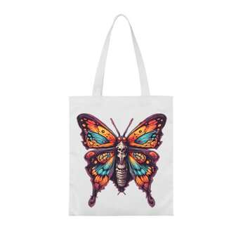This Handbag Features A Canvas Design With A Skull Embedded In Butterfly Wings. It Can Be Used Not Only As A Single-Shoulder Crossbody Bag, Ideal For Commuting And Shopping, But Also As A Schoolbag. Its Portability Makes It A Perfect Choice For Girls, Female College Students, Middle School Students, And High School Students. It Is Suitable For Outdoor Activities, Travel, Going Out, Work, Business, Commuting, Office Use, And School. It Can Also Serve As A Personalized Gift Bag. Additionally, It Can Be Used As A Handbag. The Theme Of This Bag Is Cool And Inspiring, Making It Very Suitable For Teenagers And Also The Best Choice For Women Or Students. It Is Perfect For Carrying Books And Can Meet Various Needs After Returning To School.