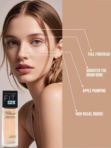 Maybelline 美宝莲 Fit Me 哑光无孔粉底液，#120，持久，24 小时控油，哑光效果，遮瑕，缩小毛孔，SPF 17，自然妆效，质地柔滑，轻盈透气，抗氧化成分，适合所有肤质，敏感肌肤友好，日常使用或户外活动。 - #120 Classic Ivory - 查看 5