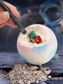 1pc Educational Dig Gem Archaeology Dig Planets Treasure Dig Plaster Planets Exploration Dig Archaeology 8 Planets Solar System Blind Box Dig Treasure Handmade Treasure Hunt Birthday Gift - Christmas Gift - Halloween Gift - Perfect Gift - Gift (Accessory Color Random) - Multicolor - View 4