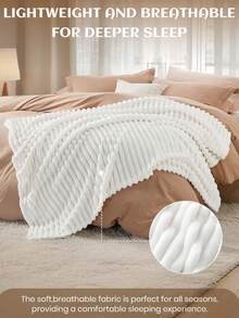 1pc Flannel Blanket - Soft & Rustic Striped Blanket, Luxurious Style, Easy Care, Lightweight & Versatile, Available In Multiple Colors & Sizes, Suitable For Winter, All Season Use, Multipurpose As Sofa/Bed Throw, Party Decor, Machine Washable, 280gsm