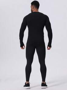 Winter Thermal Underwear Set For Fitness, Outdoor Sports, Hiking, Hunting, Skiing - Includes Fleece Thermal Shirt, Compression Tights, Long Sleeve T-Shirt, Pants For Running, Basketball, Cycling, Men