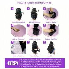 Wear And Go 200% 密度 4x4/5x5/13x4/13x6 高清透明蕾丝闭合假发，前额直发挑染波波头假发，女士款，200% 密度真人混纺无胶假发，预先拔毛，适合初学者的超直发 - S4/27 - 查看 12