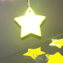 20/40pcs Reflective Star Outdoor Sports Pendant, Suitable For Night Travel, High Visibility Reflective, Backpack, Bag Pendant, Keychain Accessory - Multicolor - View 4