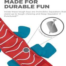 Outward Hound Fire Biterz Turtle Plush Firehose Material Interactive Dog Toy, Medium - 顏色G - 查看 5