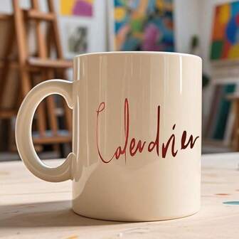 1pc Beautiful Ins Style Ceramic Coffee Mug, Suitable For Inspirational Gift Christmas Gift For Friend's Birthday/Anniversary/Holiday, Also Suitable For Party And Creative Gift, Suitable For Coffee Cup, Breakfast Cup, Milk Tea Cup, Mug, Couple Cup, Milk Cup And So On.