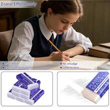 6/3/1 عبوة من أقلام الرصاص الممحاة للمدرسة والمكتب، ممحاة رسم أبيض، ممحاة فنية، تستخدم للتنظيف والإزالة دون إتلاف الورق، مناسبة للاستخدام المكتبي اليومي