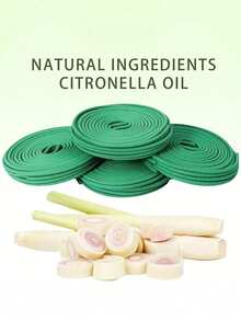 20/40 piezas Espiral de incienso de citronela de hierba de limón, apto para uso en exteriores - Aromaterapia de citronela de hierba de limón - Tiempo de quemado de 3-4 horas - Excelente para el borde de la piscina, patio, porche, terraza, camping y senderismo, accesorios de camping, diseño de espiral, quema lenta