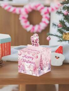 51pcs/1box Christmas Theme Cash Box,Fun Pull Money Box Cash, Box With Transparent Bags For Thanksgiving, Christmas Celebrations,Christmas,Perfect Holiday Party Accessory,Gift Boxes,Christmas Box,Funny Gifts,Christmas Gift Box