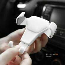 Gravity Car Phone Holder, Auto Air Vent Mount Cradle, ABS Material, Triangle Shape, Rotatable Device Mount Compatible With Vehicles, Navigation Support Bracket For Smartphones